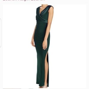 Green Satin Ralph Lauren Gown